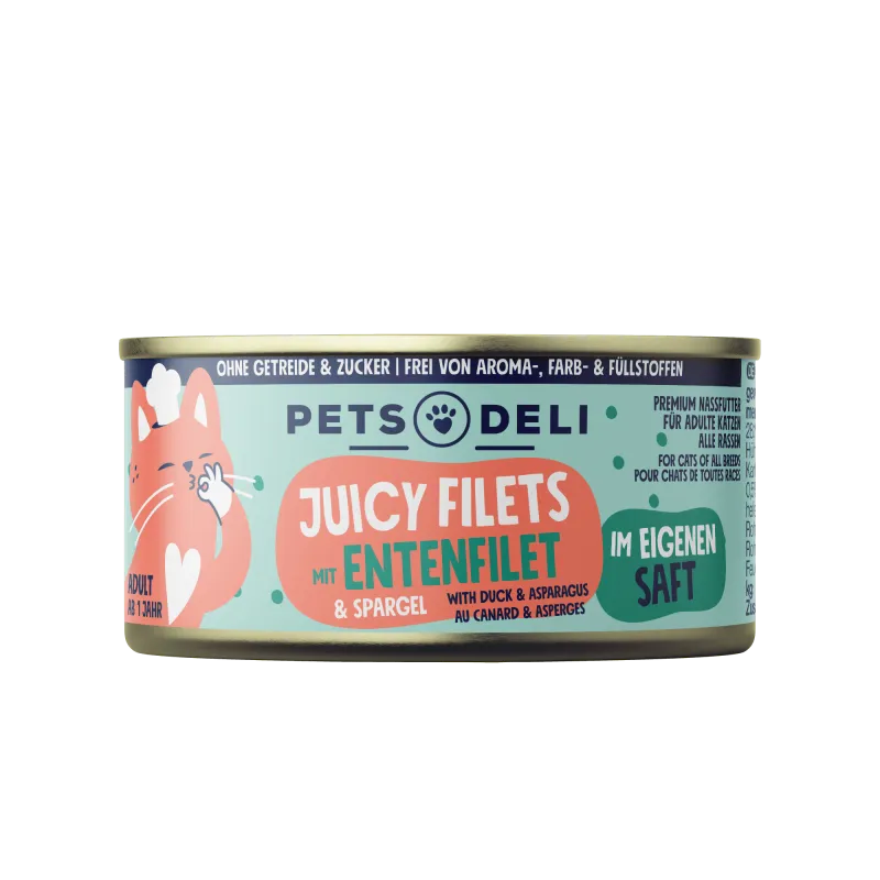 Pets Deli Juicy-Filet Juicy-Filet Ente mit Spargel 70g